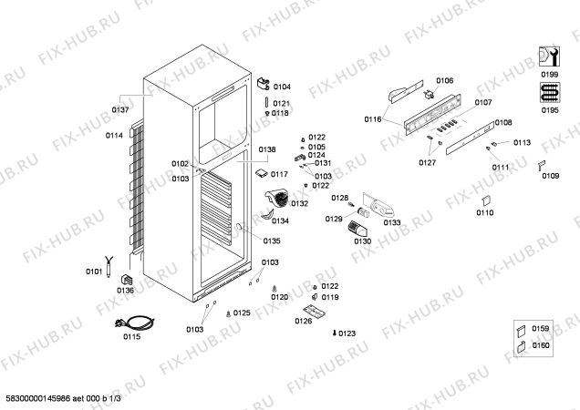 Схема №1 KD29VX45 с изображением Дверь для холодильника Siemens 00710547