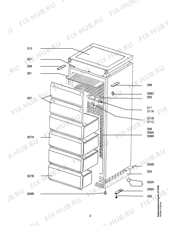 Схема №1 ARC2259-4 GS с изображением Дверца для холодильной камеры Aeg 8996751280364