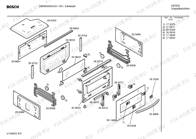 Схема №2 HBN9350GB с изображением Панель управления для плиты (духовки) Bosch 00361458