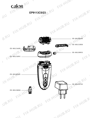 Схема №1 EP9111C0/23 с изображением Насадка для бритвы (эпилятора) Rowenta CS-00136500