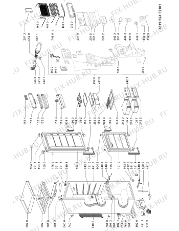 Схема №1 ARC7470AL (F091997) с изображением Запчасть для холодильника Indesit C00338271