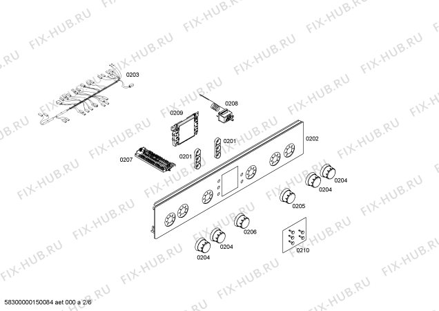 Схема №1 HGV745323Y с изображением Ручка переключателя для электропечи Bosch 00620869