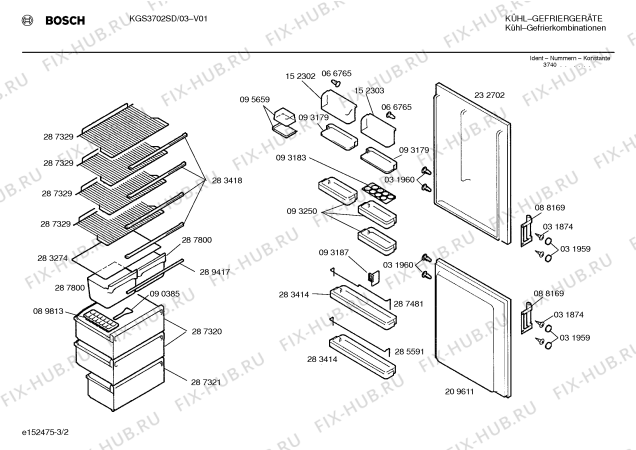 Схема №2 F6542 с изображением Компрессор для холодильника Bosch 00141291