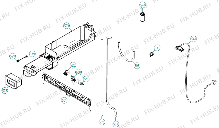 Взрыв-схема стиральной машины Asko T794C FI RU   -Titanium (369466, TD70.3) - Схема узла 05