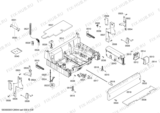 Схема №1 SL85A705UC с изображением Кабель для посудомойки Bosch 00643267