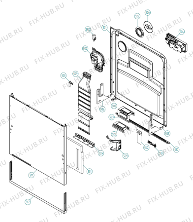 Взрыв-схема посудомоечной машины Gorenje ZDE 86 BBWAII   -FI (900001301, DW20.4) - Схема узла 09