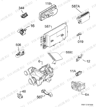 Взрыв-схема посудомоечной машины Zanussi ZDV91500FA - Схема узла Electrical equipment 268