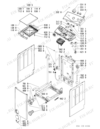 Схема №2 AWT 2280 с изображением Тумблер для стиралки Whirlpool 481228219786