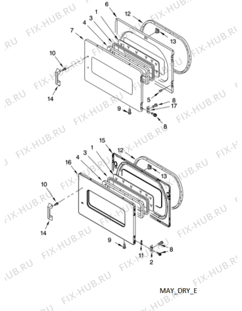 Схема №1 MLE24PDAGW с изображением Шуруп для электросушки Whirlpool 482000096726