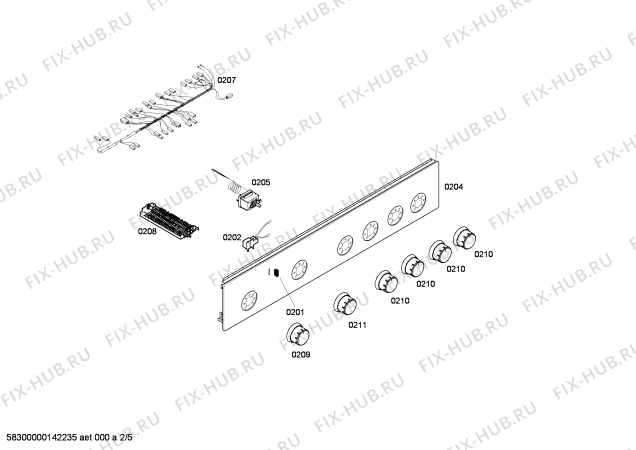 Схема №1 FRM5500 с изображением Ручка конфорки для плиты (духовки) Bosch 00607271