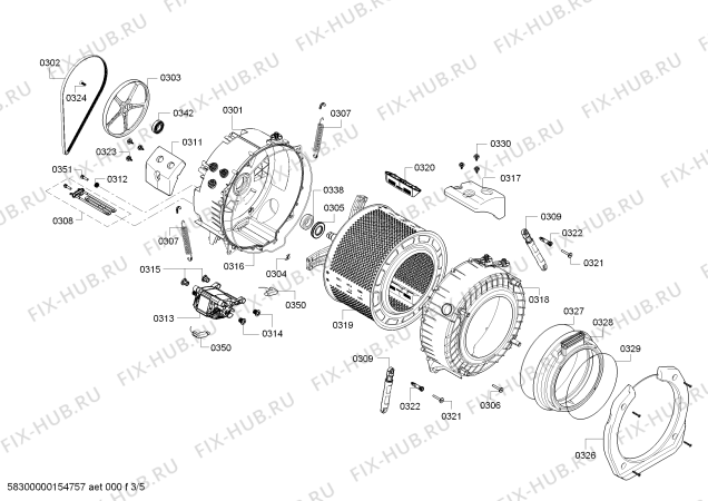 Схема №1 WK14D540HK IQ500 с изображением Панель управления для стиралки Siemens 00704675