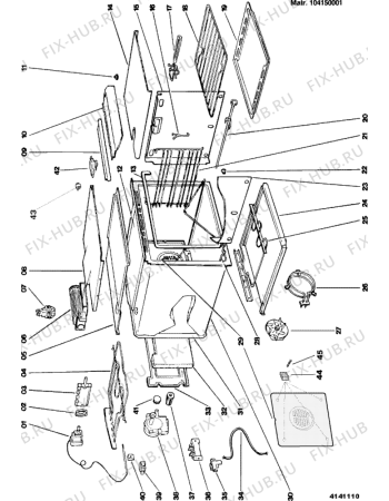 Схема №1 HPM3IXIB1 (F027832) с изображением Защитный элемент для духового шкафа Indesit C00089465