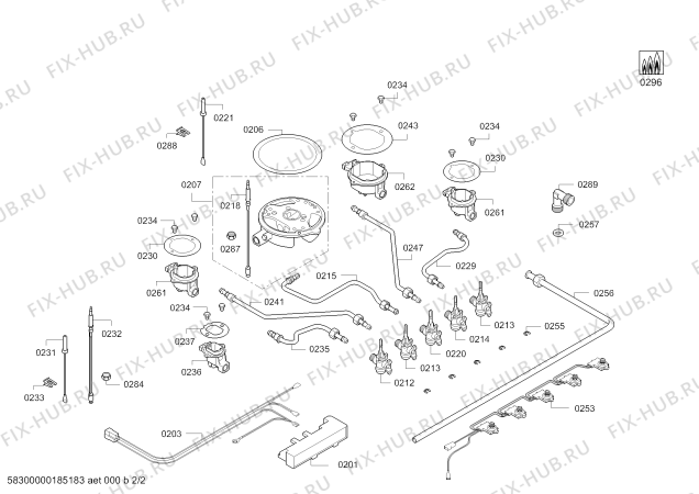 Схема №1 PPQ719B21E 4G+1W BO T70F 2011 с изображением Варочная панель для духового шкафа Bosch 00686663