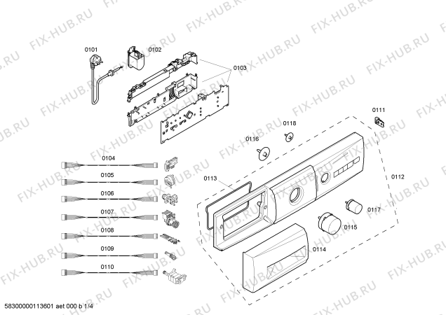 Схема №2 3TS750XT с изображением Ручка переключения числа оборотов для стиральной машины Bosch 00602870