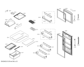 Схема №1 RB27E7R33H с изображением Крышка для холодильной камеры Bosch 00448418