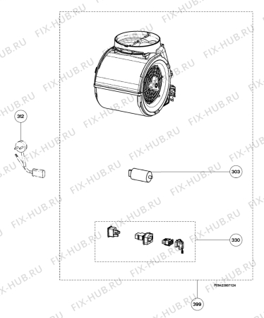 Взрыв-схема вытяжки Aeg Electrolux DD9996-B - Схема узла Section 3