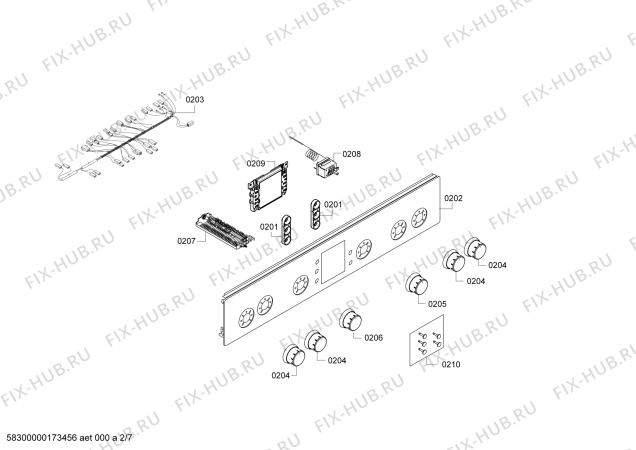 Взрыв-схема плиты (духовки) Bosch HGV745226N Bosch - Схема узла 02