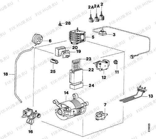 Взрыв-схема стиральной машины Electrolux WH2432 - Схема узла Electrical equipment