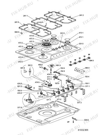 Схема №1 LPR 970 с изображением Подрешетка для плиты (духовки) Whirlpool 481245858216