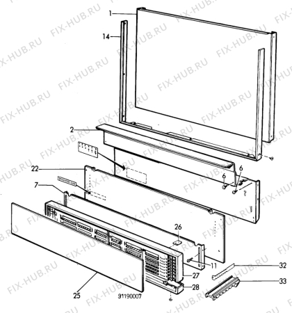 Взрыв-схема посудомоечной машины Electrolux BW330-3 - Схема узла W10 Front  G