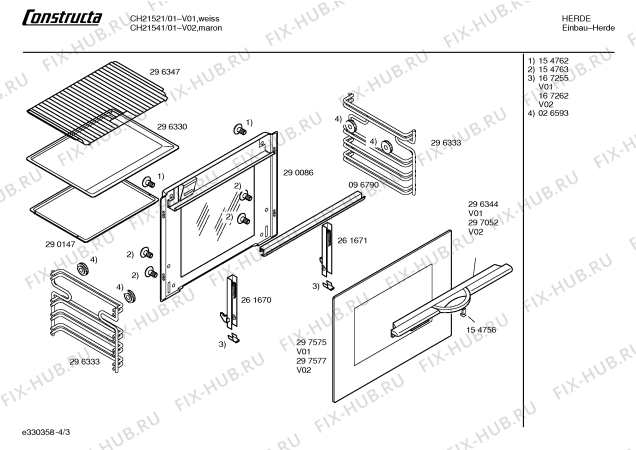 Схема №1 CH21551 с изображением Инструкция по эксплуатации для духового шкафа Bosch 00522330