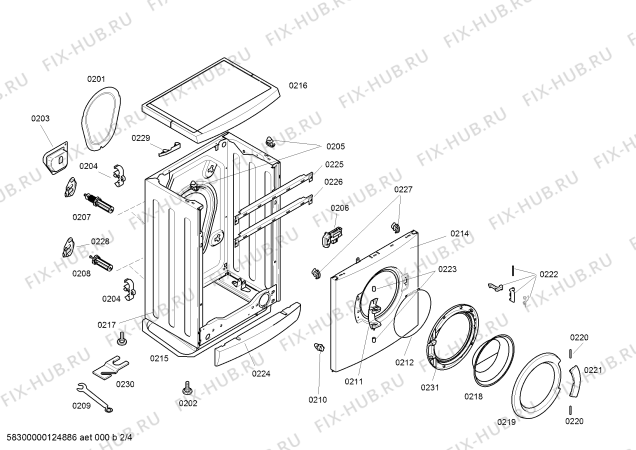 Схема №1 WS10F260PL F10.26 с изображением Ручка для стиральной машины Siemens 00643599