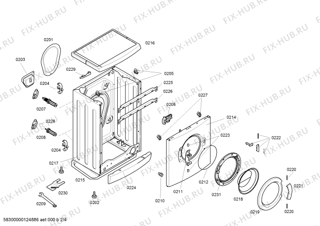 Схема №1 WS10F260IT F 10.26 с изображением Панель управления для стиралки Siemens 00665421