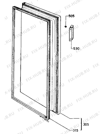 Взрыв-схема холодильника Zanussi Z620VF - Схема узла Door 003