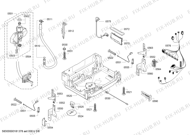Схема №1 S41N53B7EU с изображением Передняя панель для посудомойки Bosch 00790995