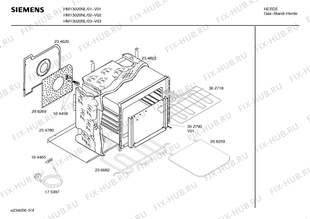 Схема №1 HM13020NL, Siemens с изображением Переключатель для духового шкафа Siemens 00188137