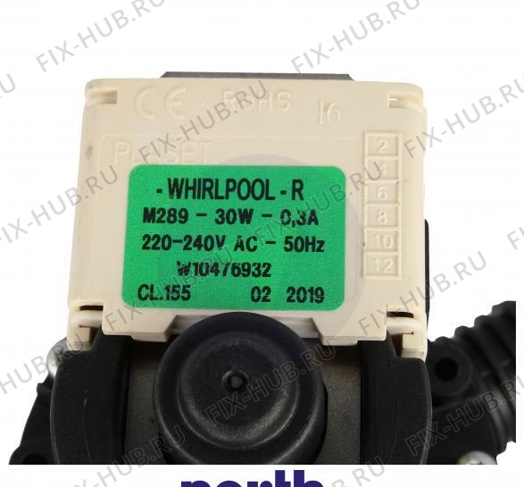 Большое фото - Электропомпа для стиралки Whirlpool 481010585015 в гипермаркете Fix-Hub