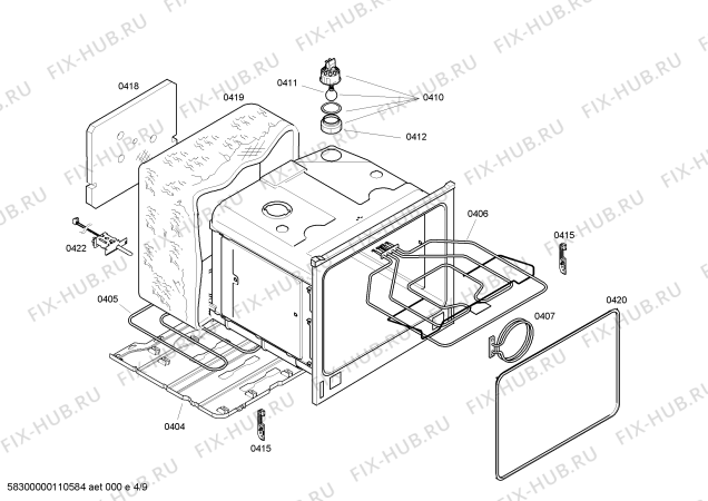 Схема №1 HB33U550S с изображением Панель для плиты (духовки) Bosch 00420737