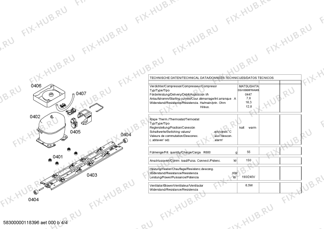 Взрыв-схема холодильника Pitsos P1KCS4003D - Схема узла 04