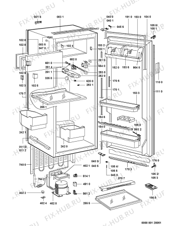 Схема №1 KVIK 2000/A с изображением Ящик (корзина) для холодильника Whirlpool 481241868271