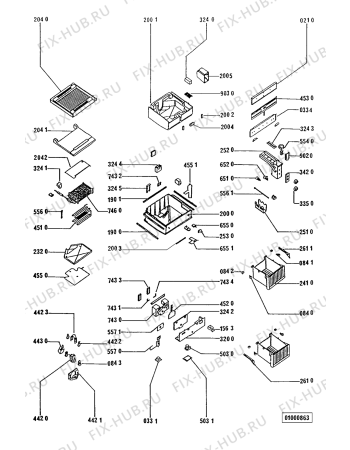Схема №1 ARL073 ARL 073/IG с изображением Элемент корпуса для холодильной камеры Whirlpool 481944228125