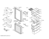 Схема №1 KGU40640NE с изображением Дверь для холодильной камеры Bosch 00245741