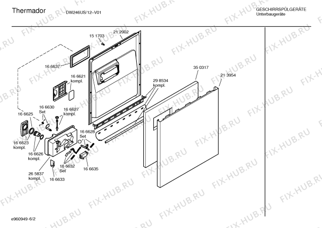 Схема №1 DW44ZB с изображением Переключатель для посудомойки Bosch 00064600