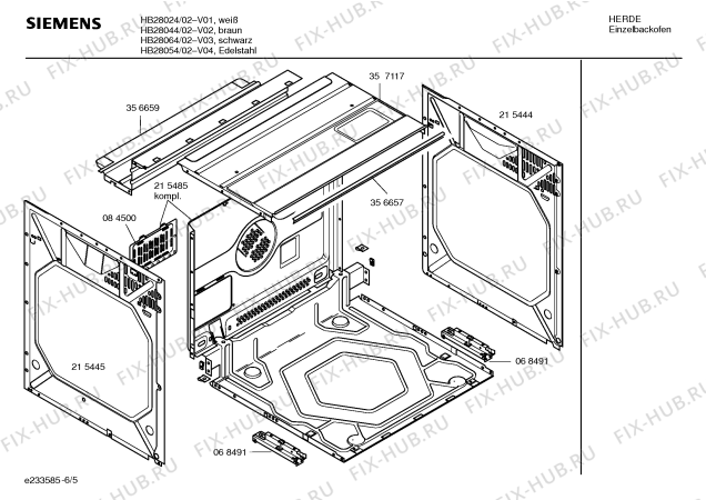 Схема №2 HB28044 с изображением Панель управления для плиты (духовки) Siemens 00361156