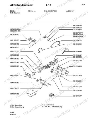 Взрыв-схема плиты (духовки) Aeg COMP. 7310U-W - Схема узла Section5