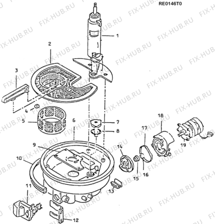 Взрыв-схема холодильника Whirlpool DWP612 (TR53001) - Схема узла