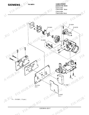 Схема №2 FA164R4 с изображением Кронштейн для телевизора Siemens 00792230