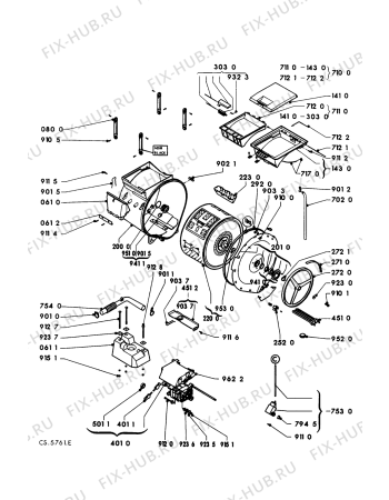 Схема №1 AWF373/LA-C0712 с изображением Обшивка для стиральной машины Whirlpool 481945328115