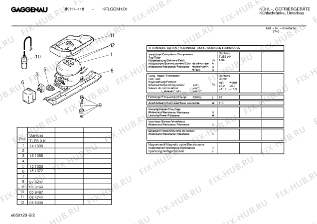 Взрыв-схема холодильника Gaggenau KFLGGM1 IK111-118 - Схема узла 02