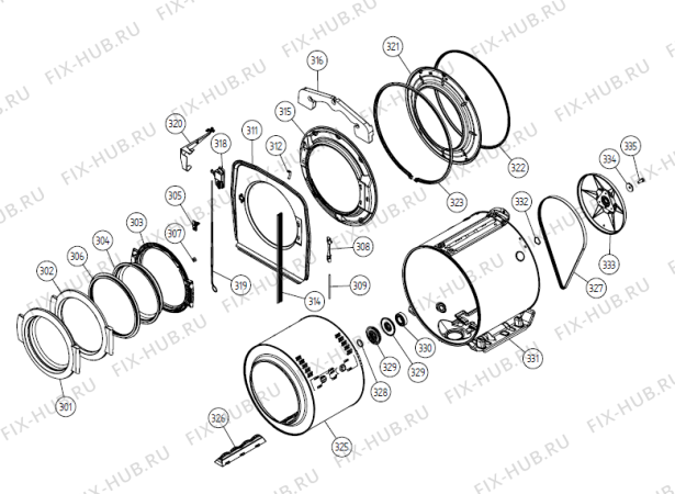 Схема №1 W6461 CE   -Titanium (900003336, WM50EU) с изображением Декоративная панель для стиральной машины Gorenje 262196