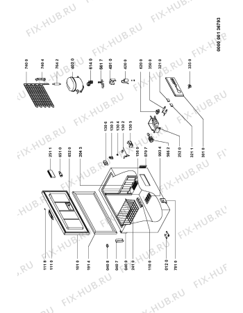 Схема №1 AFG 505-A/H с изображением Дверка для холодильной камеры Whirlpool 481241619282