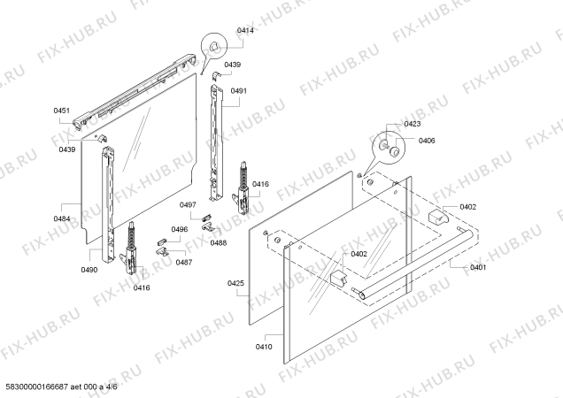 Схема №1 HE20AB421C с изображением Фронтальное стекло для электропечи Siemens 00688336