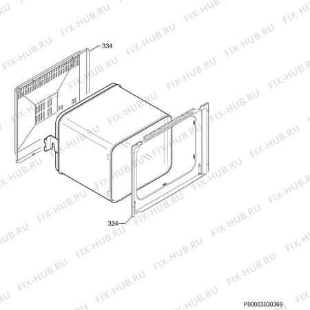 Взрыв-схема плиты (духовки) Rex Electrolux FQ62BV - Схема узла Housing 001