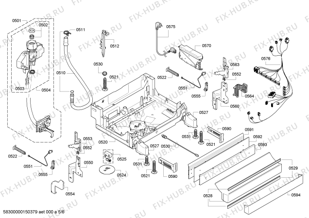 Схема №2 SMU48T05SK с изображением Дисплейный модуль для посудомоечной машины Bosch 00653046
