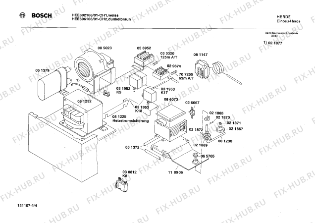 Взрыв-схема плиты (духовки) Bosch HEE696166 - Схема узла 04