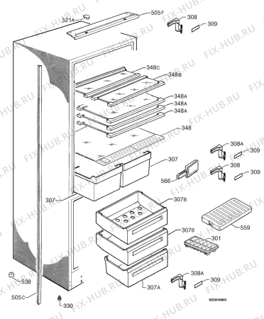 Схема №1 S2646KG6 с изображением Лоток (форма) для холодильной камеры Aeg 2275081020